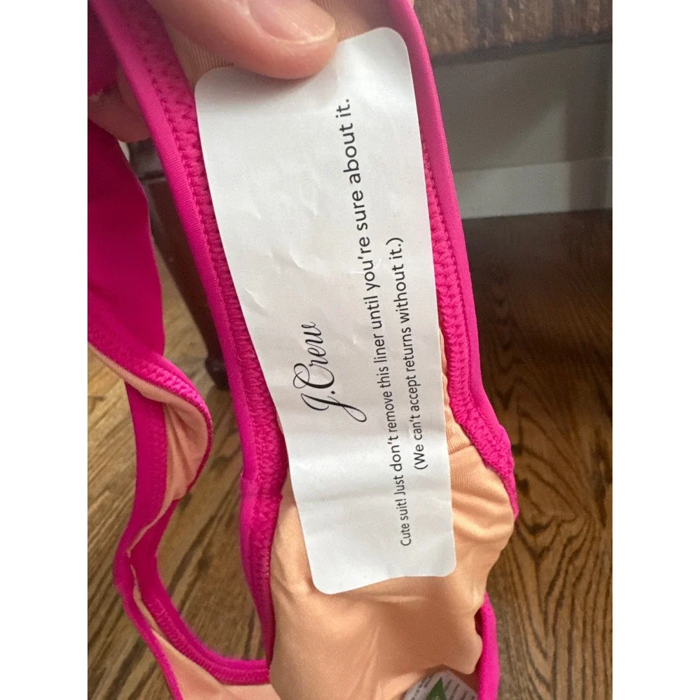J.Crew Pink Bikini Bottom‎ High Cut Swim Separate Womens Medium NWT